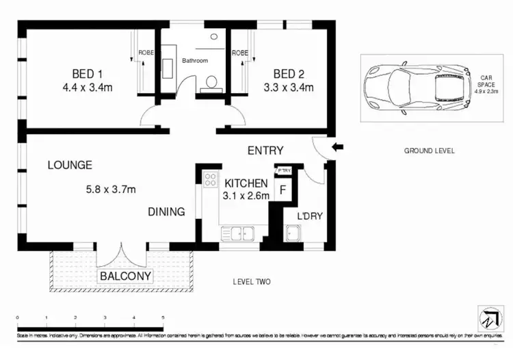 Floorplan of Homely apartment listing, 5/1 Ozone Street, Cronulla NSW 2230