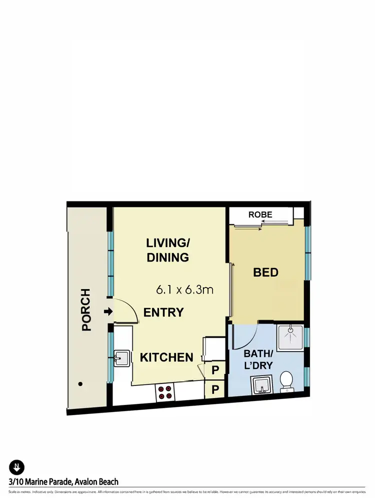 Floorplan of Homely apartment listing, 3/10 Marine Parade, Avalon Beach NSW 2107
