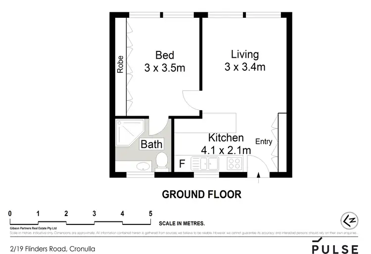 Floorplan of Homely apartment listing, 2/19 Flinders Road, Cronulla NSW 2230