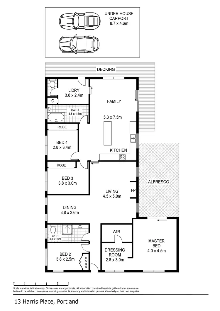 Floorplan of Homely house listing, 12 Harris Place, Portland VIC 3305