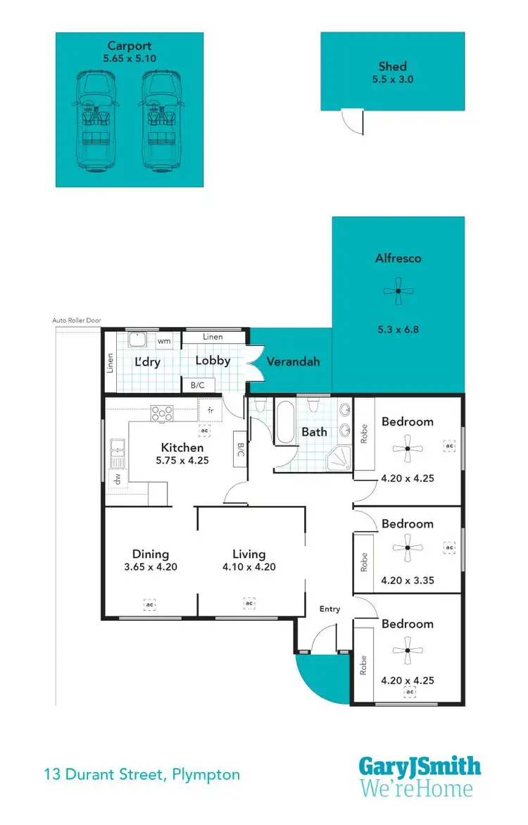 Floorplan of Homely house listing, 13 Durant Street, Plympton SA 5038