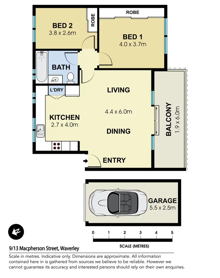 Floorplan of Homely apartment listing, 9/13 Macpherson Street, Waverley NSW 2024