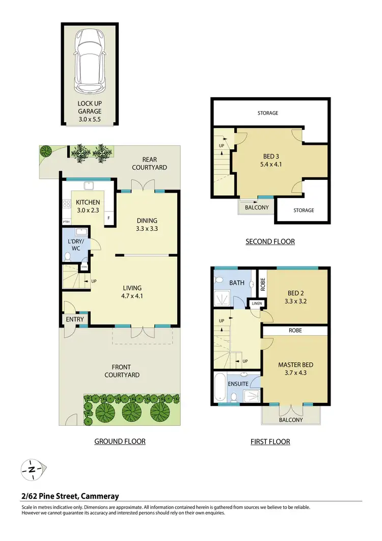 Floorplan of Homely townhouse listing, 2/62 Pine Street East, Cammeray NSW 2062