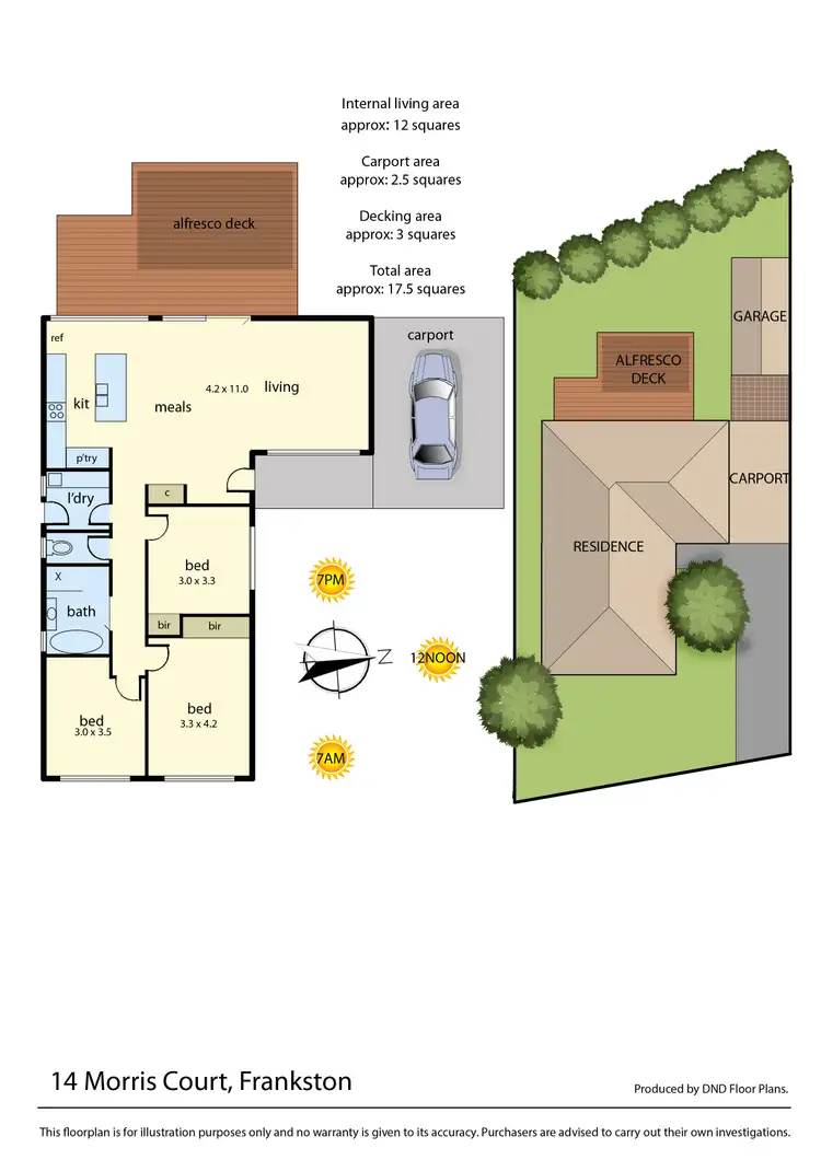Floorplan of Homely house listing, 14 Morris Court, Frankston VIC 3199