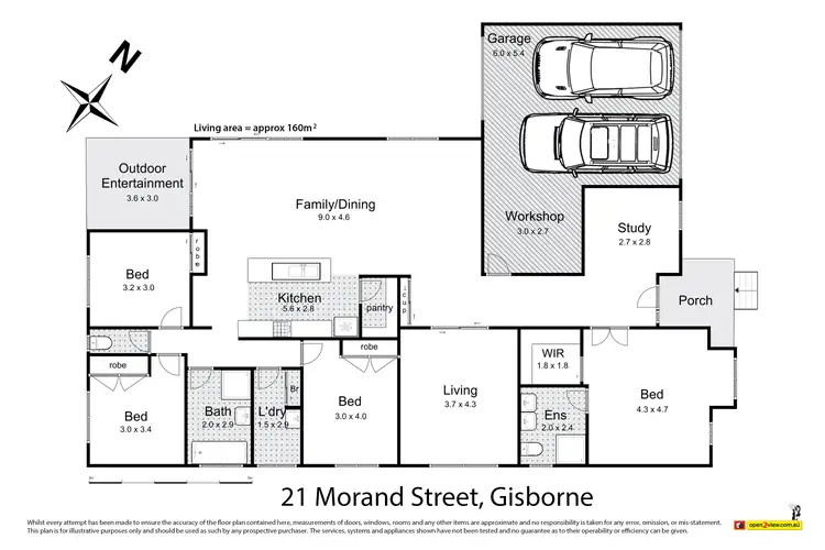 Floorplan of Homely house listing, 21 Morand Street, Gisborne VIC 3437