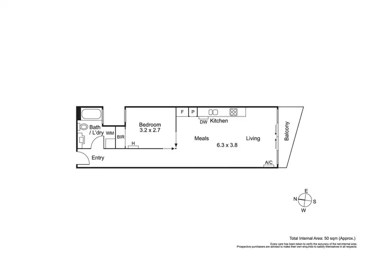 Floorplan of Homely apartment listing, 209/9 O'Connell Street, North Melbourne VIC 3051
