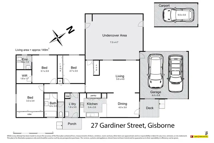 Floorplan of Homely house listing, 27 Gardiner Street, Gisborne VIC 3437