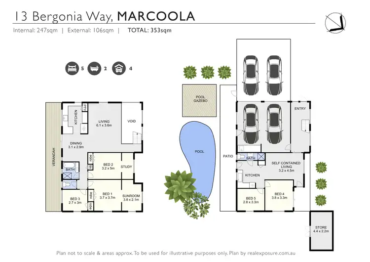 Floorplan of Homely house listing, 13 Begonia Way, Marcoola QLD 4564