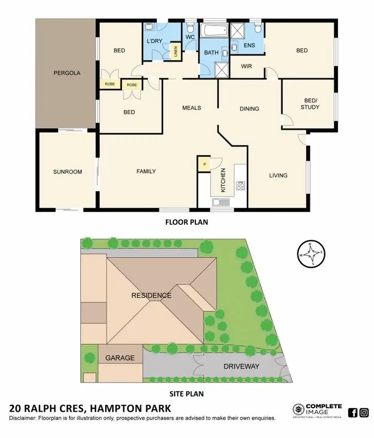 Floorplan of Homely house listing, 20 Ralph Crescent, Hampton Park VIC 3976