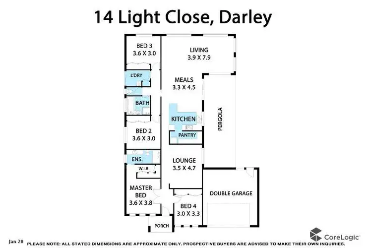 Floorplan of Homely house listing, 14 Light Close, Darley VIC 3340