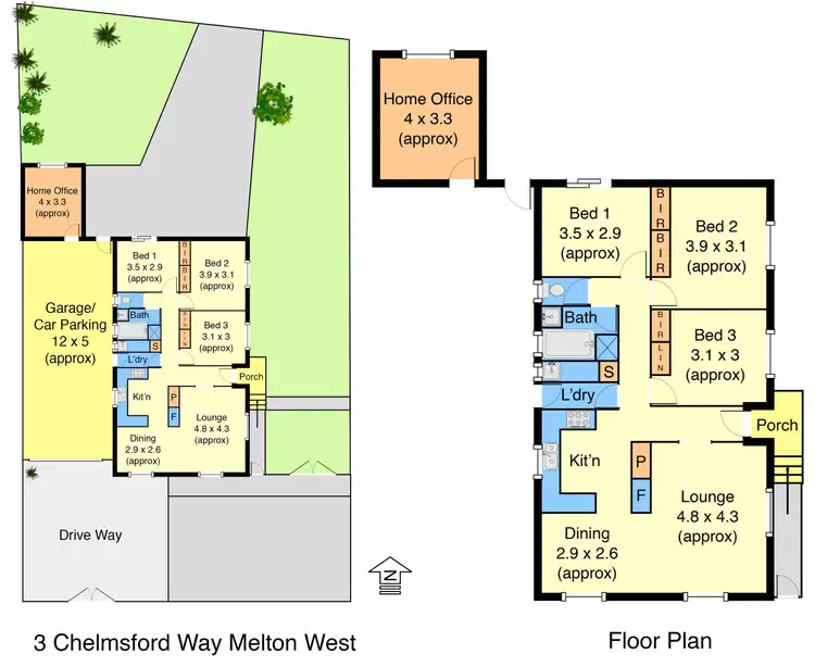 Floorplan of Homely house listing, 3 Chelmsford Way, Melton West VIC 3337