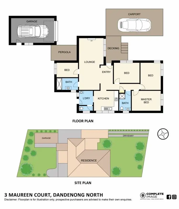 Floorplan of Homely house listing, 3 Maureen Court, Dandenong North VIC 3175