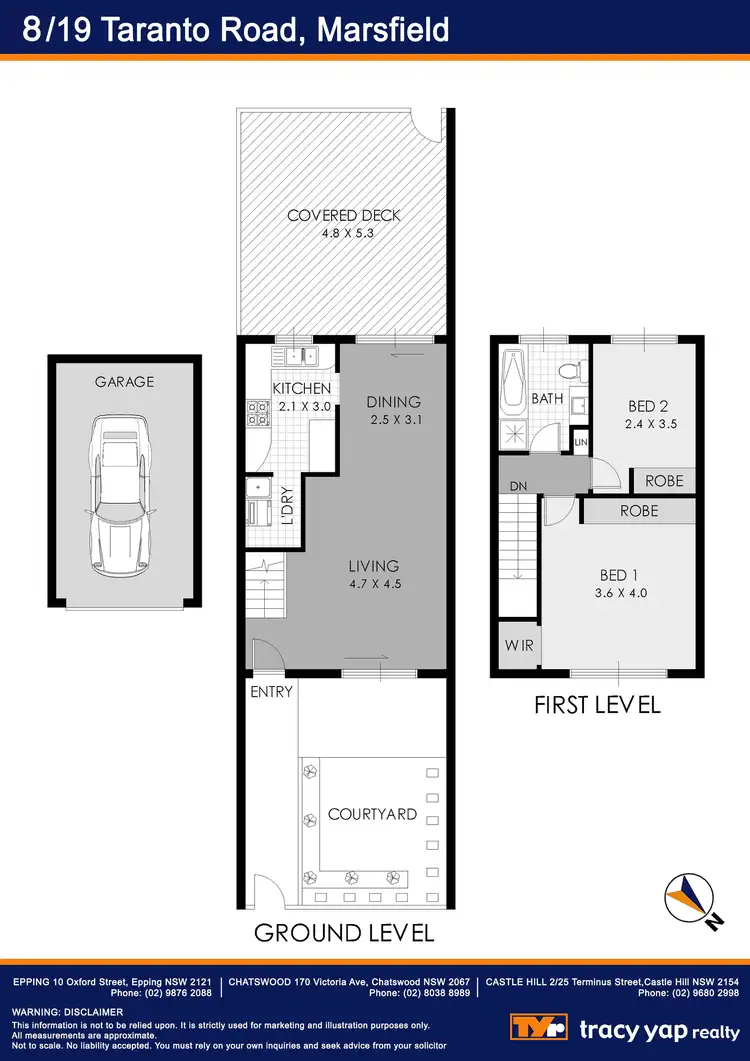 Floorplan of Homely townhouse listing, 8/19 Taranto Road, Marsfield NSW 2122