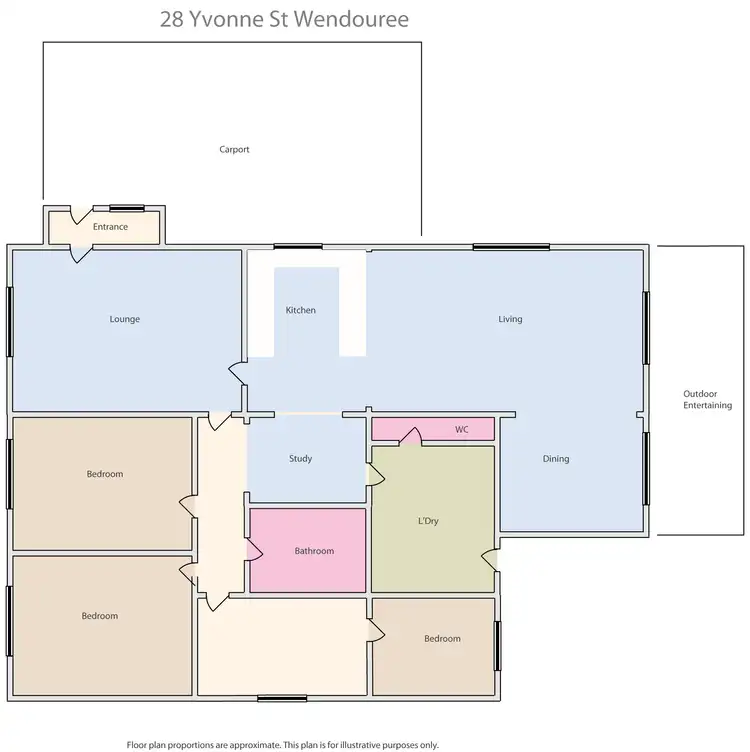 Floorplan of Homely house listing, 28 Yvonne Street, Wendouree VIC 3355