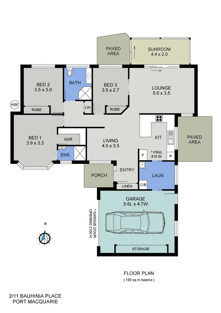Floorplan of Homely villa listing, 2/11 Bauhinia Place, Port Macquarie NSW 2444