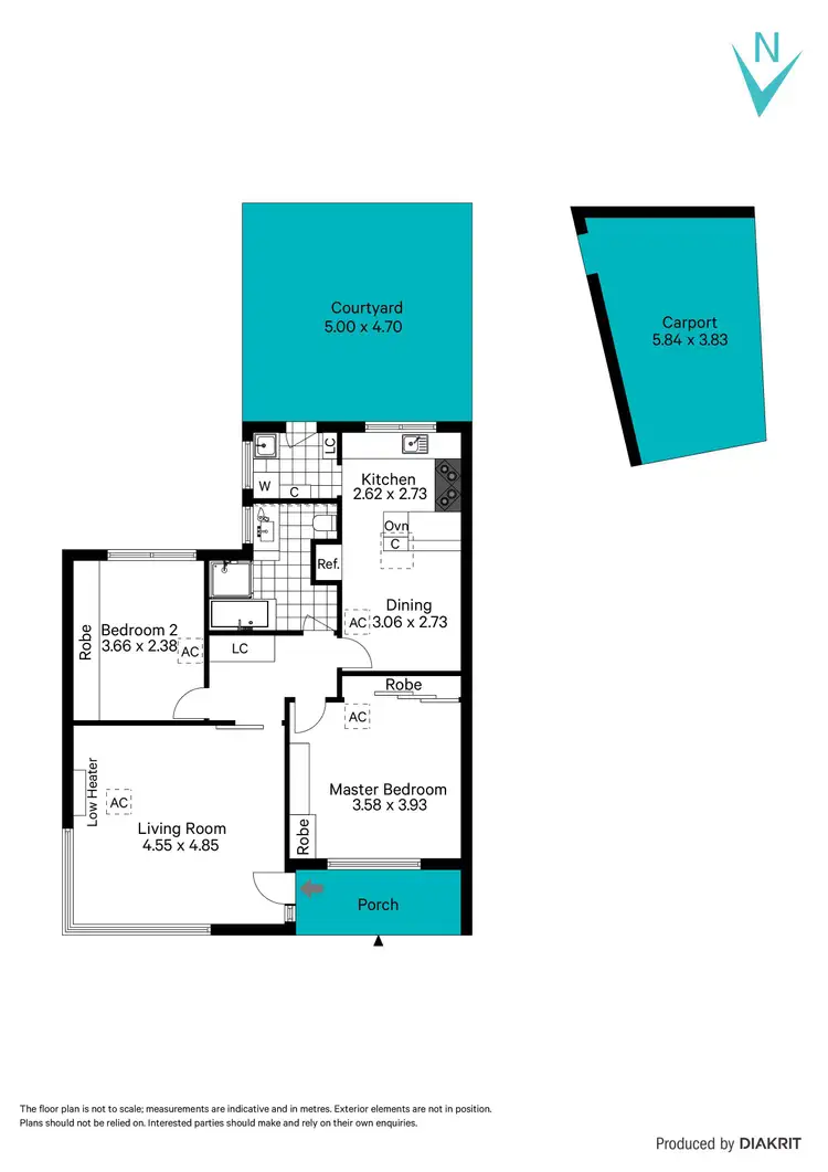 Floorplan of Homely unit listing, 2/25 Patawalonga Frontage, Glenelg North SA 5045
