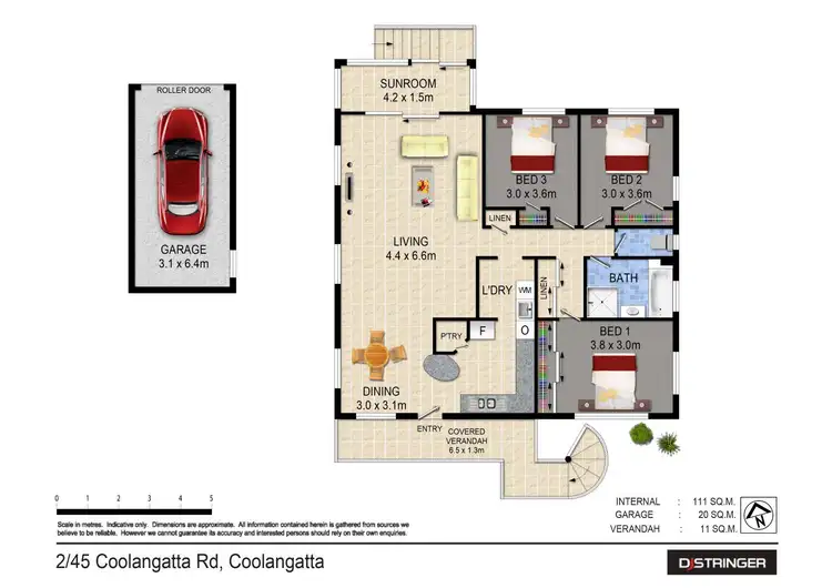 Floorplan of Homely unit listing, 2/45 Coolangatta Road, Kirra QLD 4225
