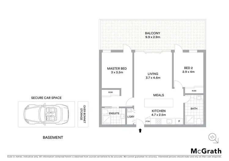 Floorplan of Homely unit listing, 105/48 Oleander Drive, Mill Park VIC 3082