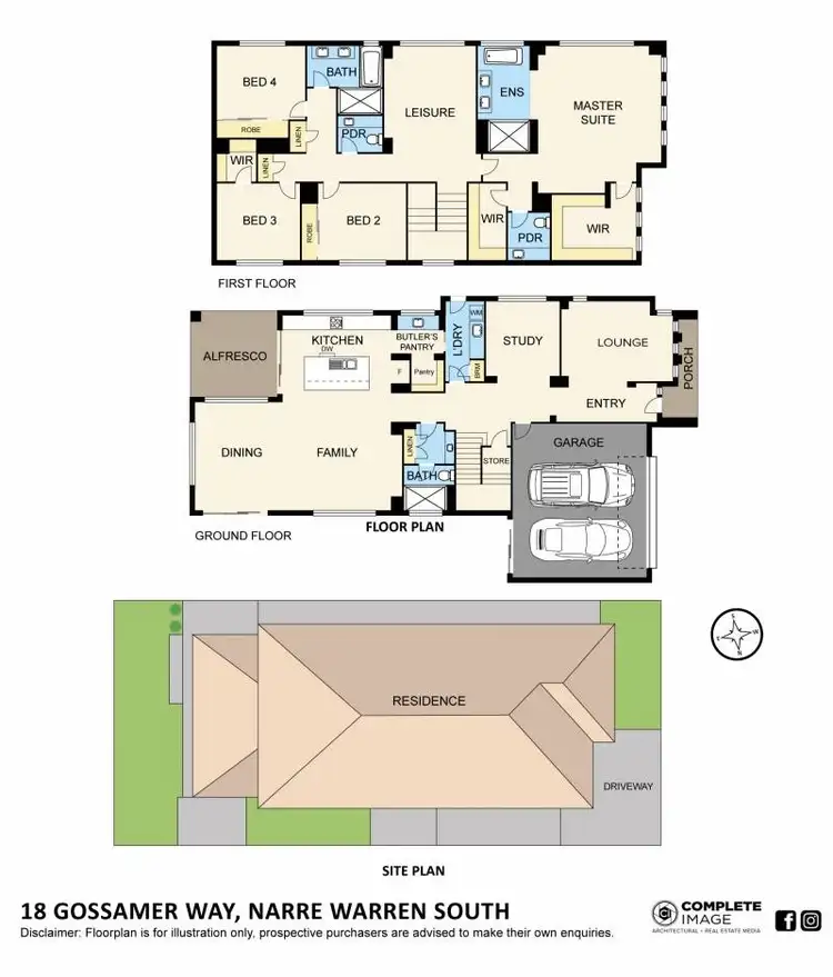 Floorplan of Homely house listing, 18 Gossamer Way, Narre Warren South VIC 3805