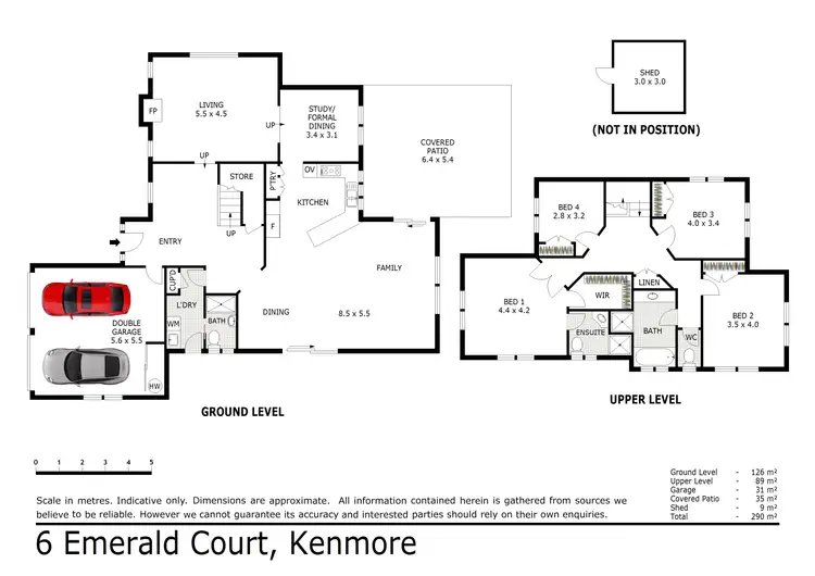 Floorplan of Homely house listing, 6 Emerald Court, Kenmore QLD 4069
