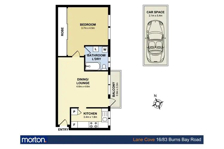 Floorplan of Homely apartment listing, 16/83-85 Burns Bay Road, Lane Cove NSW 2066