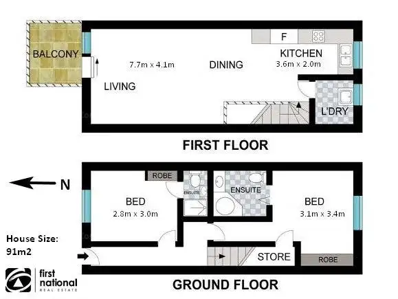 Floorplan of Homely townhouse listing, 85/94 Solitary Islands Way, Sapphire Beach NSW 2450