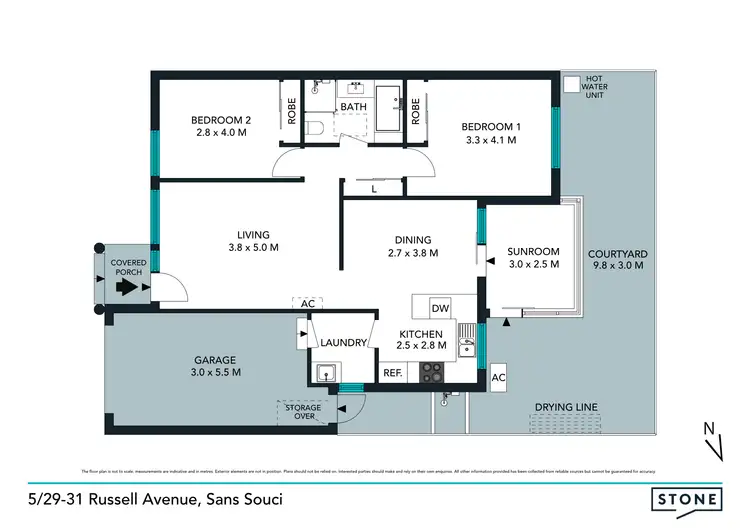 Floorplan of Homely villa listing, 5/29-31 Russell Avenue, Sans Souci NSW 2219