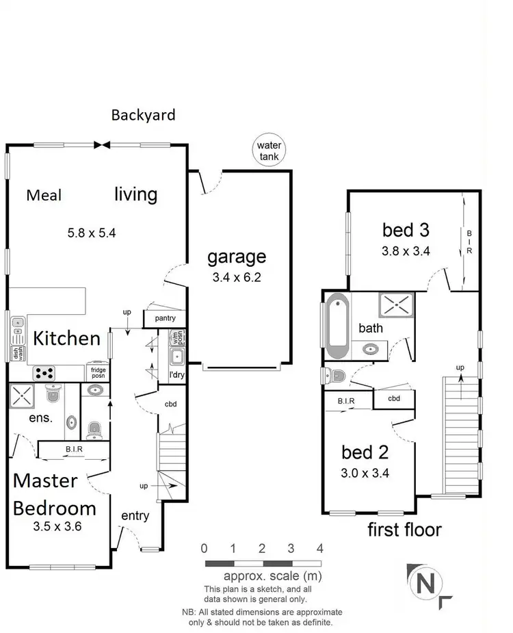 Floorplan of Homely townhouse listing, U3/134 Hull Road, Croydon VIC 3136