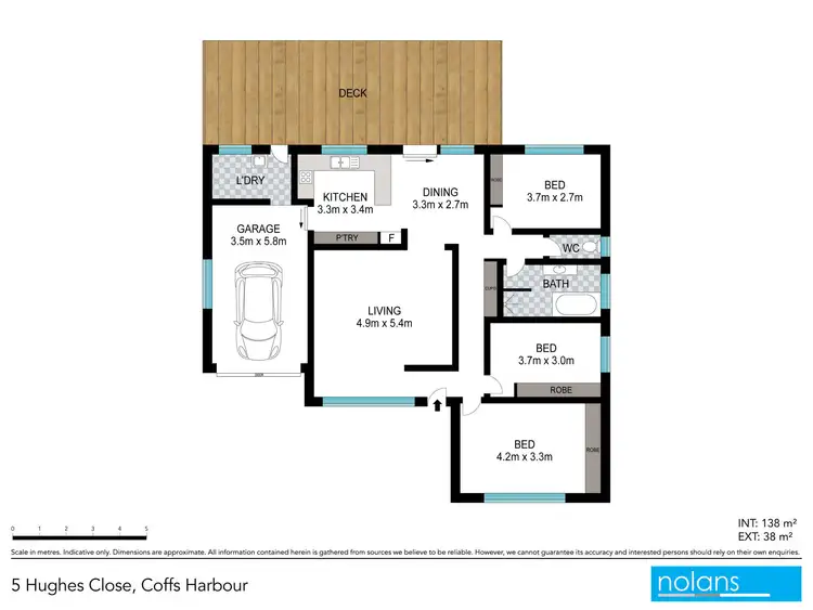 Floorplan of Homely house listing, 5 Hughes Close, Coffs Harbour NSW 2450