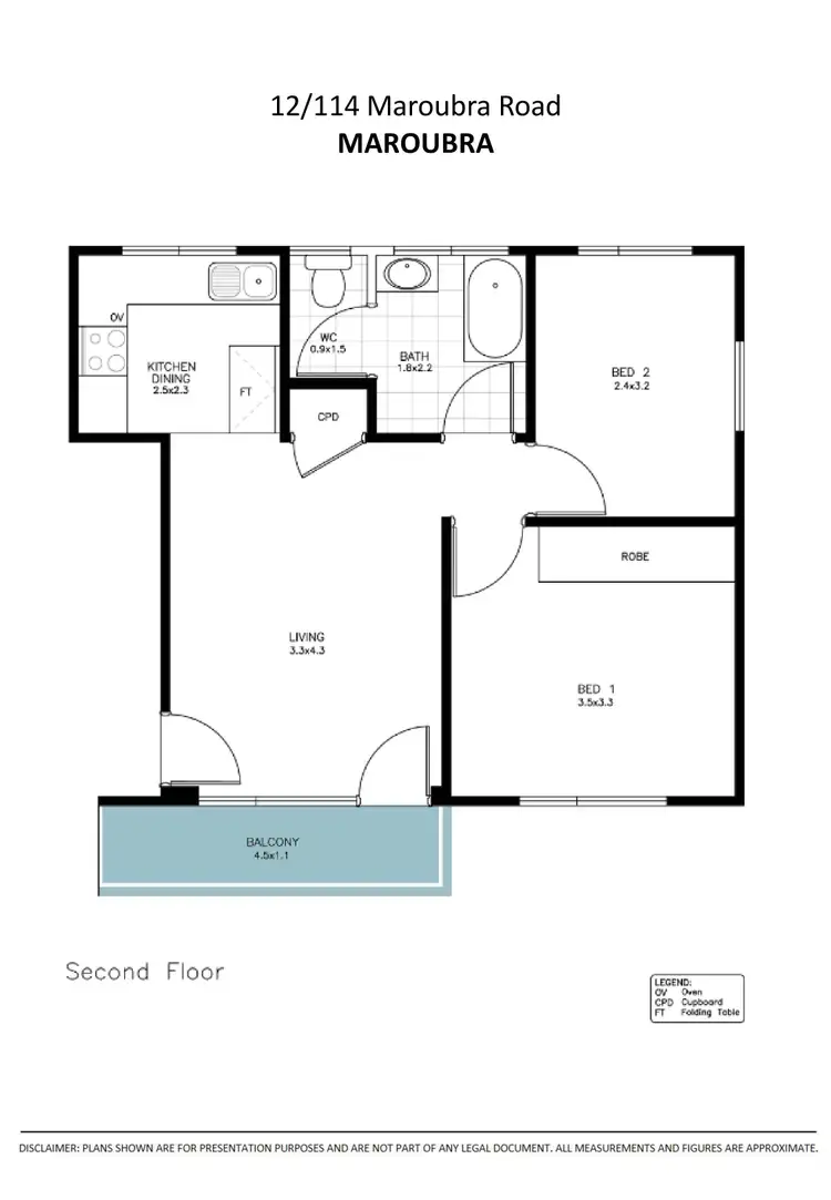 Floorplan of Homely apartment listing, 12/114 Maroubra Road, Maroubra NSW 2035
