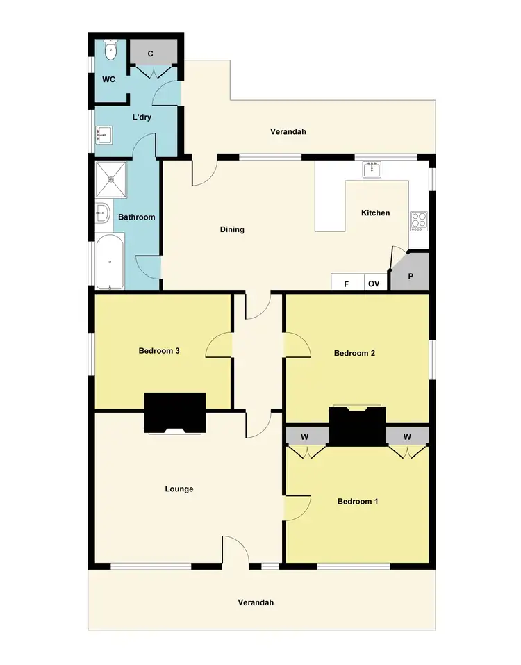 Floorplan of Homely house listing, 95 Clarendon Street, Maryborough VIC 3465