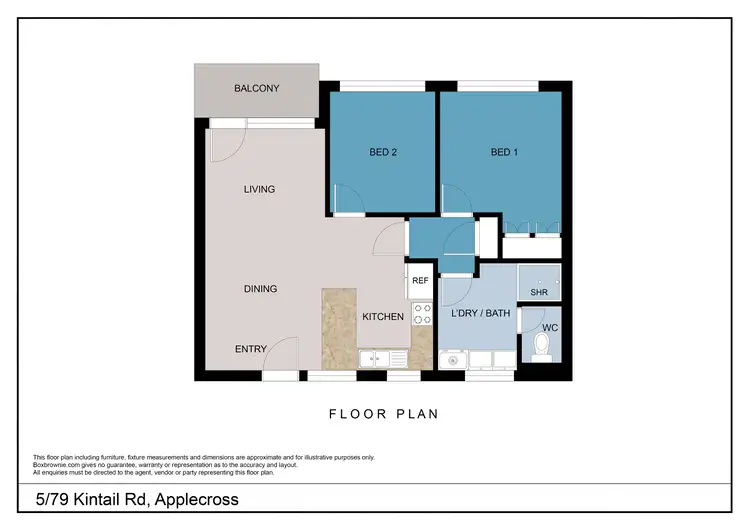 Floorplan of Homely apartment listing, 5/79 Kintail Road, Applecross WA 6153