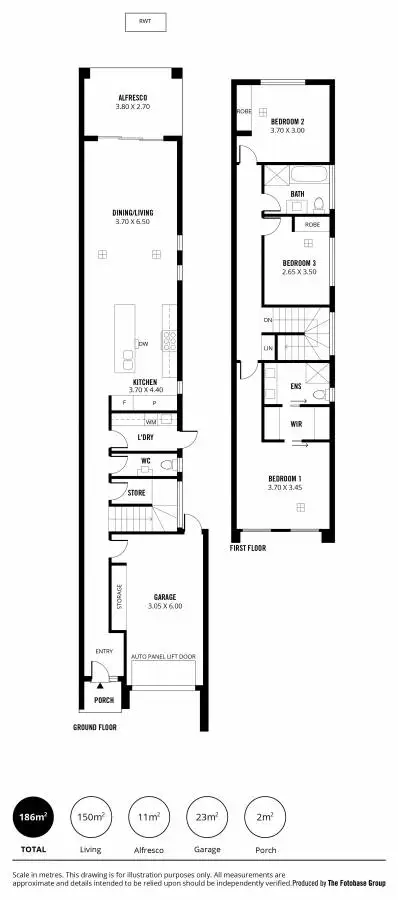 Floorplan of Homely townhouse listing, 52D Forest Avenue, Newton SA 5074