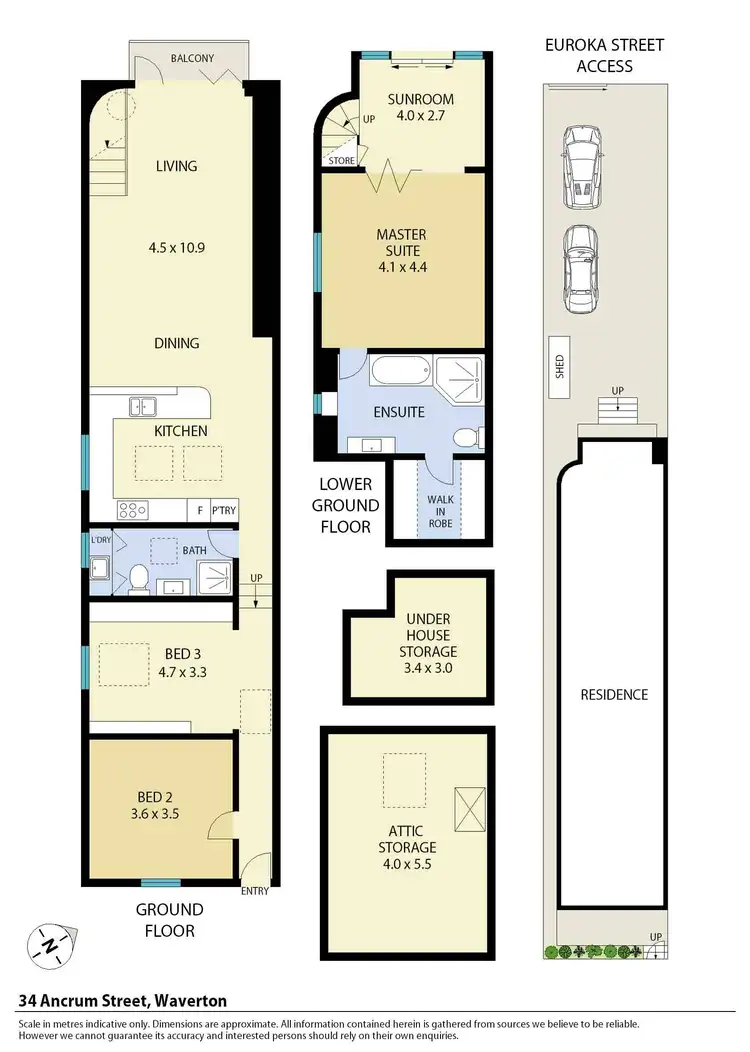 Floorplan of Homely semi-detached listing, 34 Ancrum Street, Waverton NSW 2060
