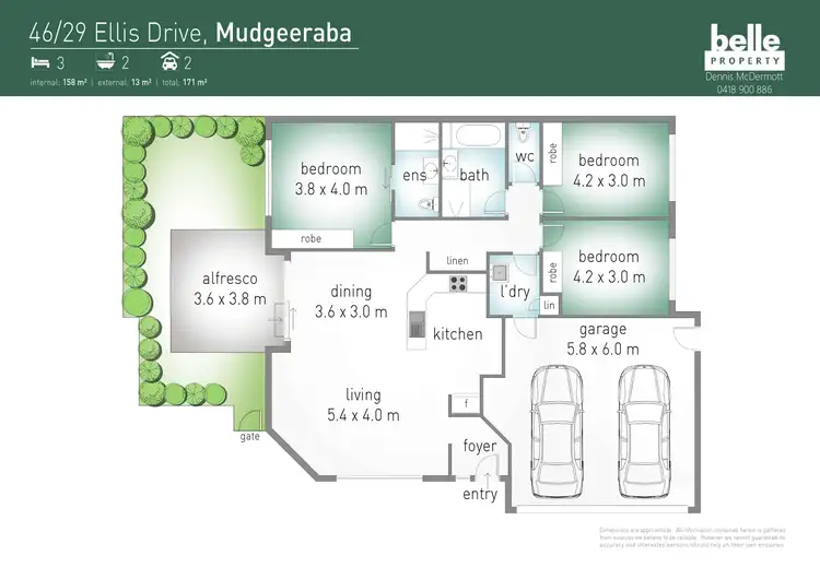 Floorplan of Homely villa listing, 46/29 Ellis Drive, Mudgeeraba QLD 4213
