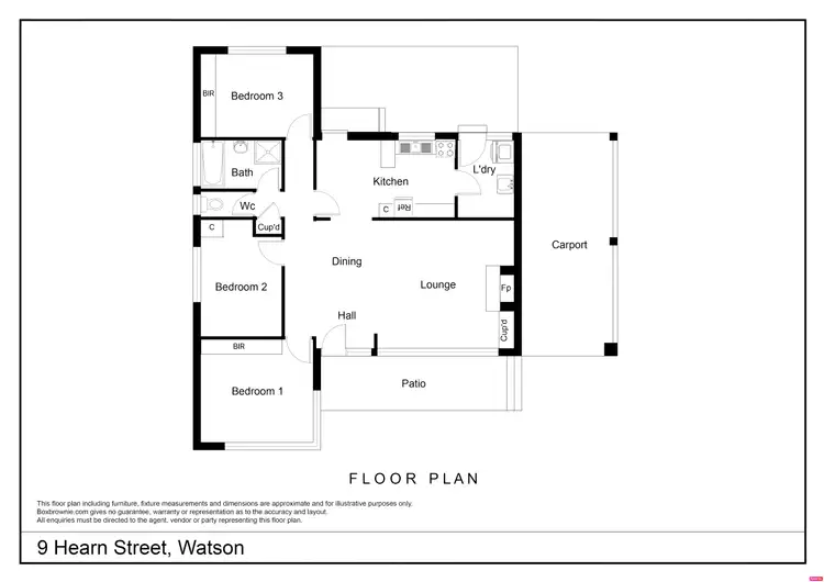 Floorplan of Homely house listing, 9 Hearn Street, Watson ACT 2602