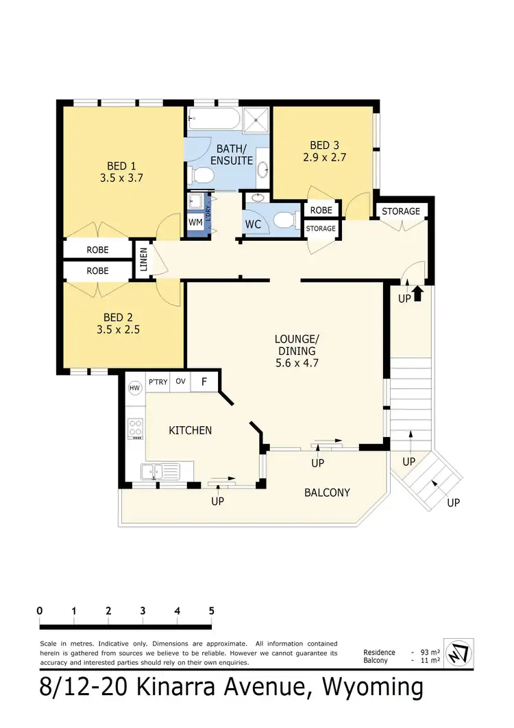 Floorplan of Homely unit listing, 8/12-20 Kinarra Avenue, Wyoming NSW 2250