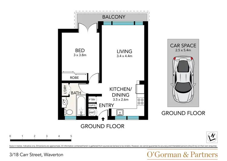 Floorplan of Homely apartment listing, 3/18 Carr Street, Waverton NSW 2060