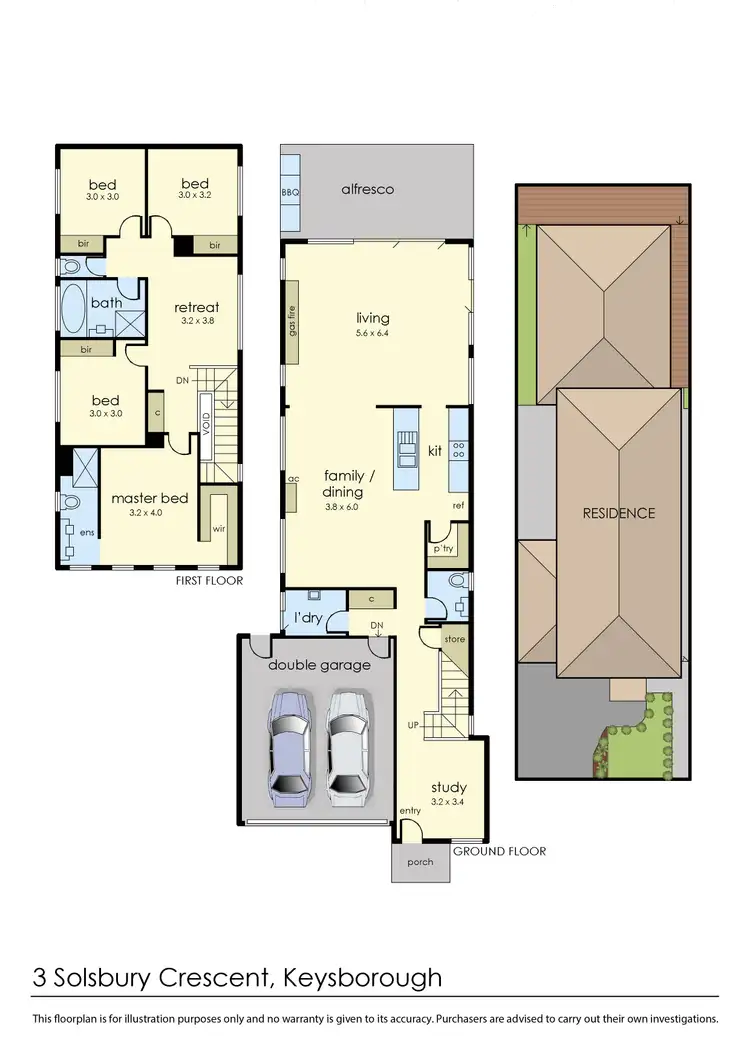Floorplan of Homely house listing, 3 Solsbury Crescent, Keysborough VIC 3173