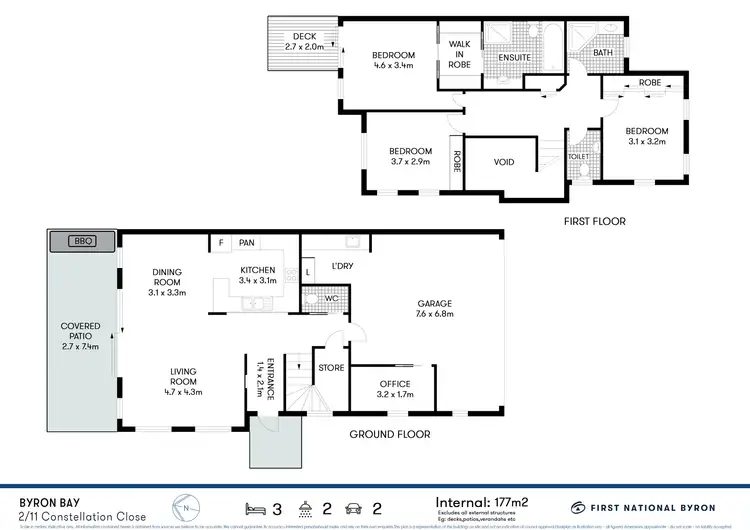 Floorplan of Homely townhouse listing, 2/11 Constellation Close, Byron Bay NSW 2481