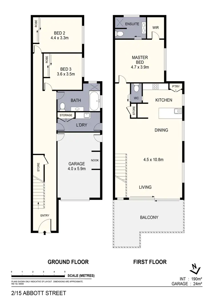 Floorplan of Homely townhouse listing, 2/15 Abbott Street, Bendigo VIC 3550