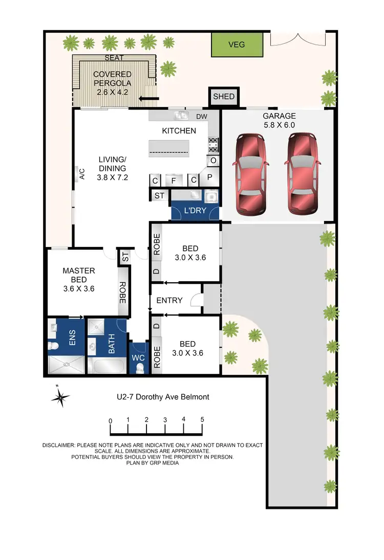 Floorplan of Homely townhouse listing, 2/7 Dorothy Avenue, Belmont VIC 3216