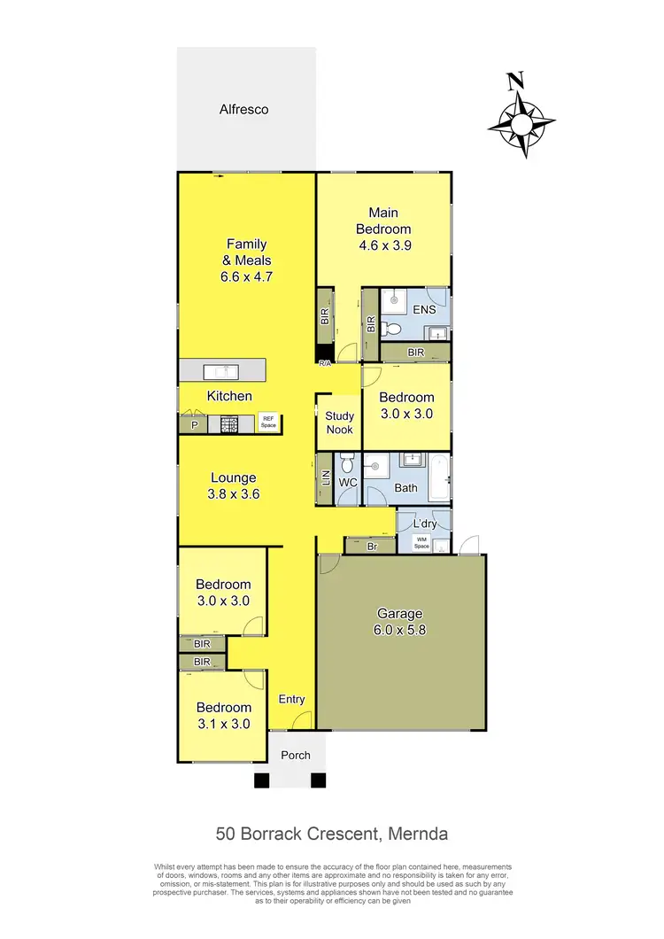 Floorplan of Homely house listing, 50 Borrack Crescent, Mernda VIC 3754