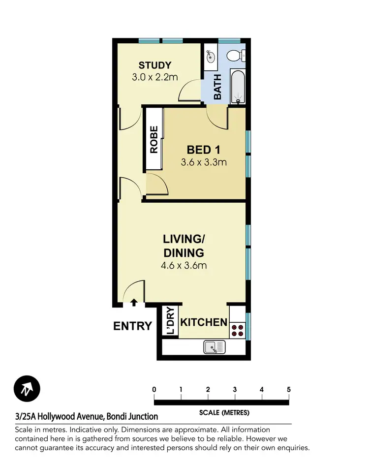 Floorplan of Homely apartment listing, 3/25a Hollywood Avenue, Bondi Junction NSW 2022