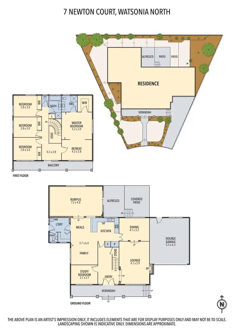 Floorplan of Homely house listing, 7 Newton Court, Watsonia North VIC 3087
