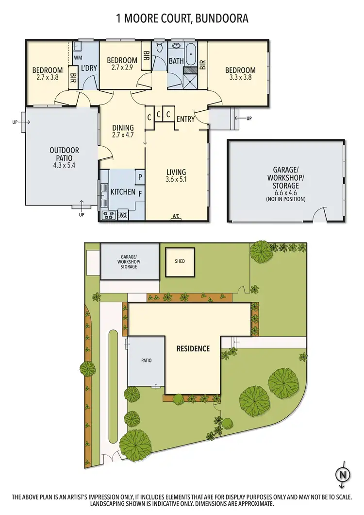 Floorplan of Homely house listing, 1 Moore Court, Bundoora VIC 3083