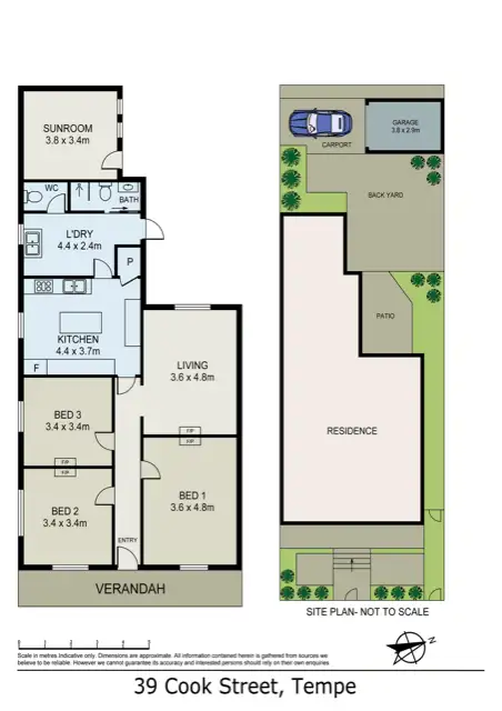 Floorplan of Homely house listing, 39 Cook Street, Tempe NSW 2044