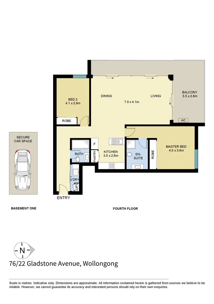 Floorplan of Homely apartment listing, 76/22 Gladstone Avenue, Wollongong NSW 2500