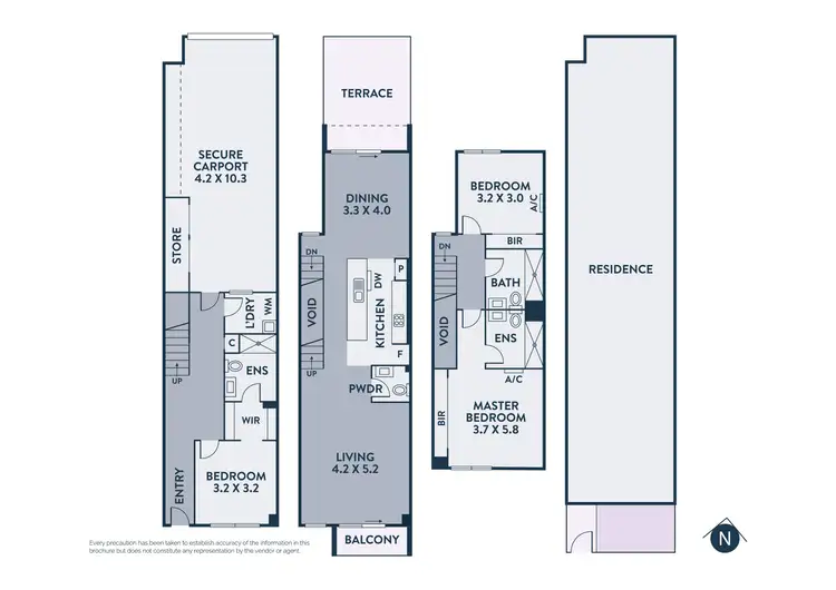Floorplan of Homely townhouse listing, 16 Nova Circuit, Bundoora VIC 3083