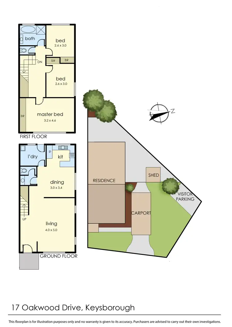 Floorplan of Homely townhouse listing, 17 Oakwood Drive, Keysborough VIC 3173